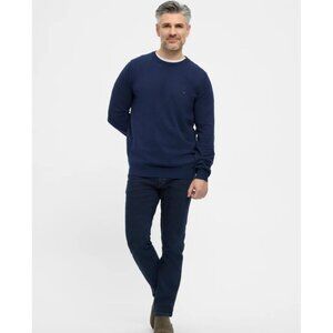 Redgreen Julian Sweater Men's Large Navy Blue Wool Blend Preppy Career NWT